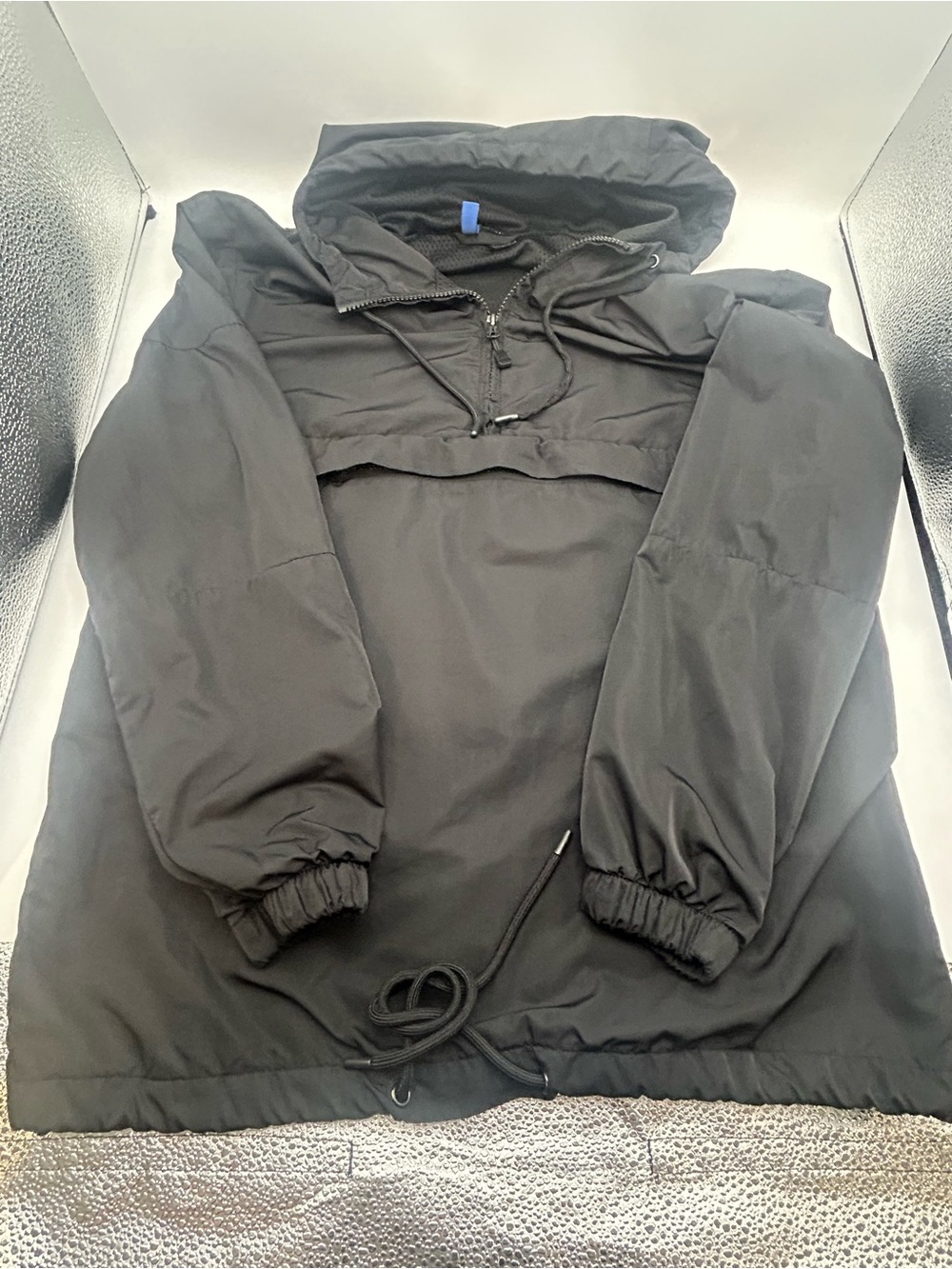 H&M Black Windbreaker Pullover Anorak